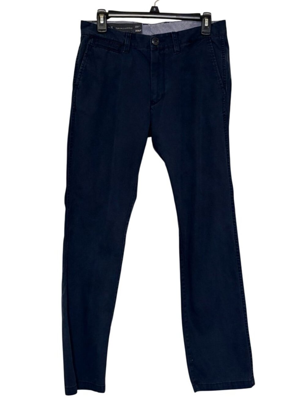 Men's Armani Exchange A/X Navy Blue Flat Front Chinos 30x29 30" Waist